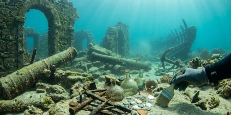 Engolida pelo mar do Caribe há mais de 300 anos, a capital dos piratas revela tabernas intactas e moedas de ouro a 12 metros de profundidade