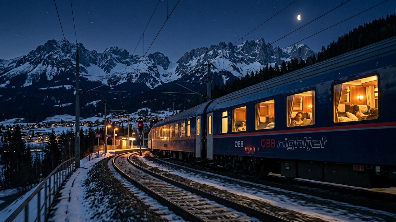 O trem noturno europeu que te leva de Viena a Roma enquanto você dorme e ainda inclui café da manhã e chuveiro na cabine