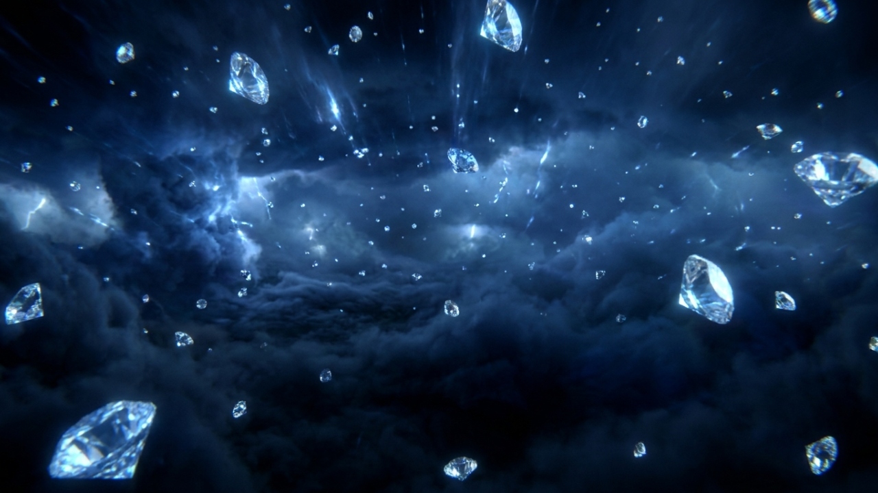 Cientistas simulam pressão de 10 mil atmosferas em laboratório e confirmam que o planeta Neptuno produz chuva de diamantes todos os dias do ano