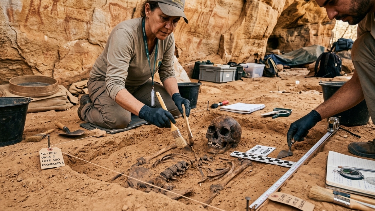 Escavação em caverna localiza 12 esqueletos com 10 mil anos e análise de DNA revela migrações de três continentes que formaram as primeiras civilizações agora