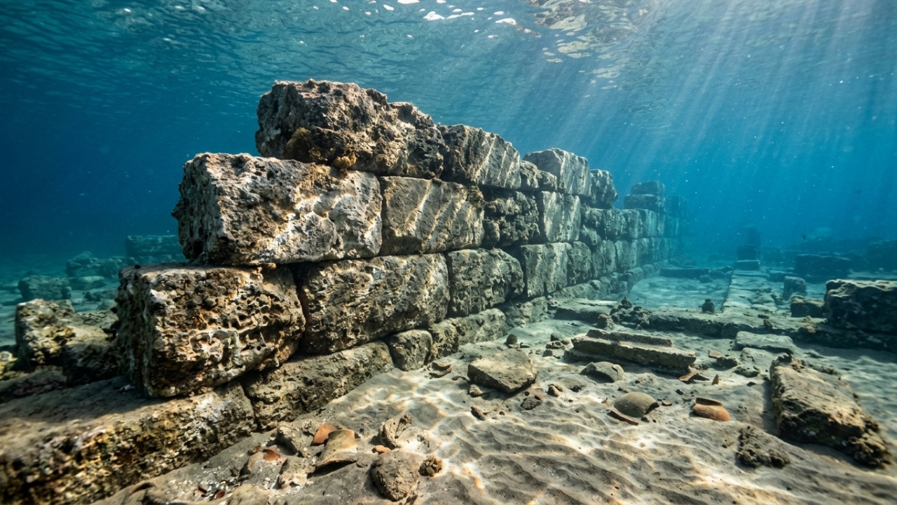 Muralha de pedra com seis quilômetros de extensão é encontrada no mar da Europa e revela segredos de uma cidade submersa de cinco mil anos