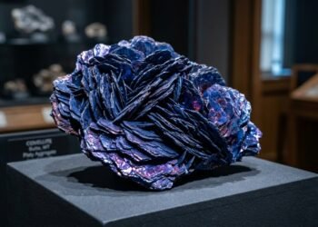 Esqueça o cobre comum, pois este mineral azul índigo com reflexos metálicos surge como uma raridade absoluta da geologia