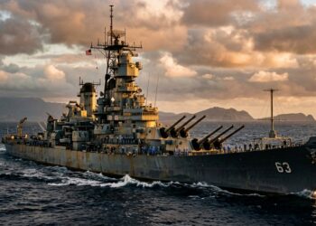 Os canhões do USS Missouri lançavam projéteis de 1,2 tonelada a quase 40 quilômetros de distância com um único disparo