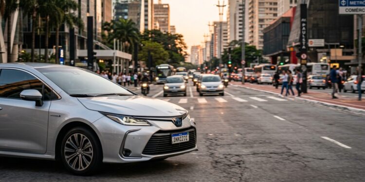 Sedã japonês com motor híbrido flex garante consumo de 18 quilômetros por litro na cidade e oferece 8 anos de garantia para conquistar o público conservador em 2026