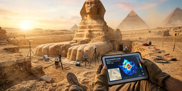 Câmara oculta com 4.500 anos localizada sob as patas da Esfinge de Gizé revela a verdadeira linhagem dos faraós da IV Dinastia e manuscritos sobre a construção das pirâmides