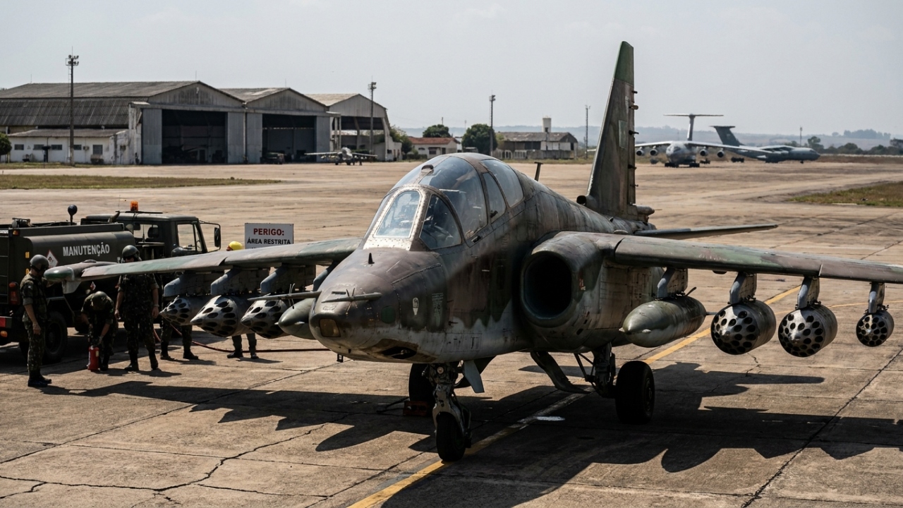 O robusto Su-25 Frogfoot apelidado de tanque voador garante suporte aéreo aproximado com sua blindagem de titânio e arsenal diversificado de mísseis