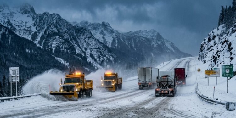 Com inclinações de até 8% e 1.244 metros de altura, a rodovia canadense surge como um recorde de engenharia em meio às montanhas