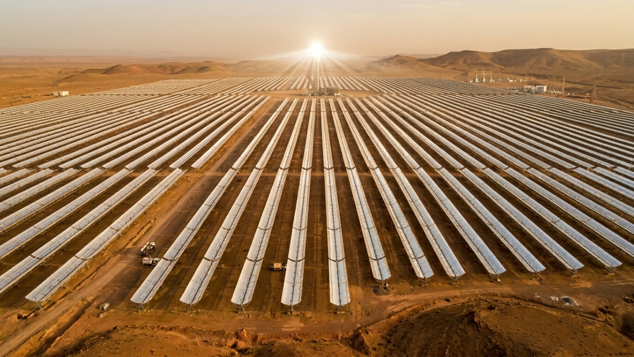 O megaprojeto de espelhos no meio do deserto que é visível do espaço e pode iluminar um país inteiro