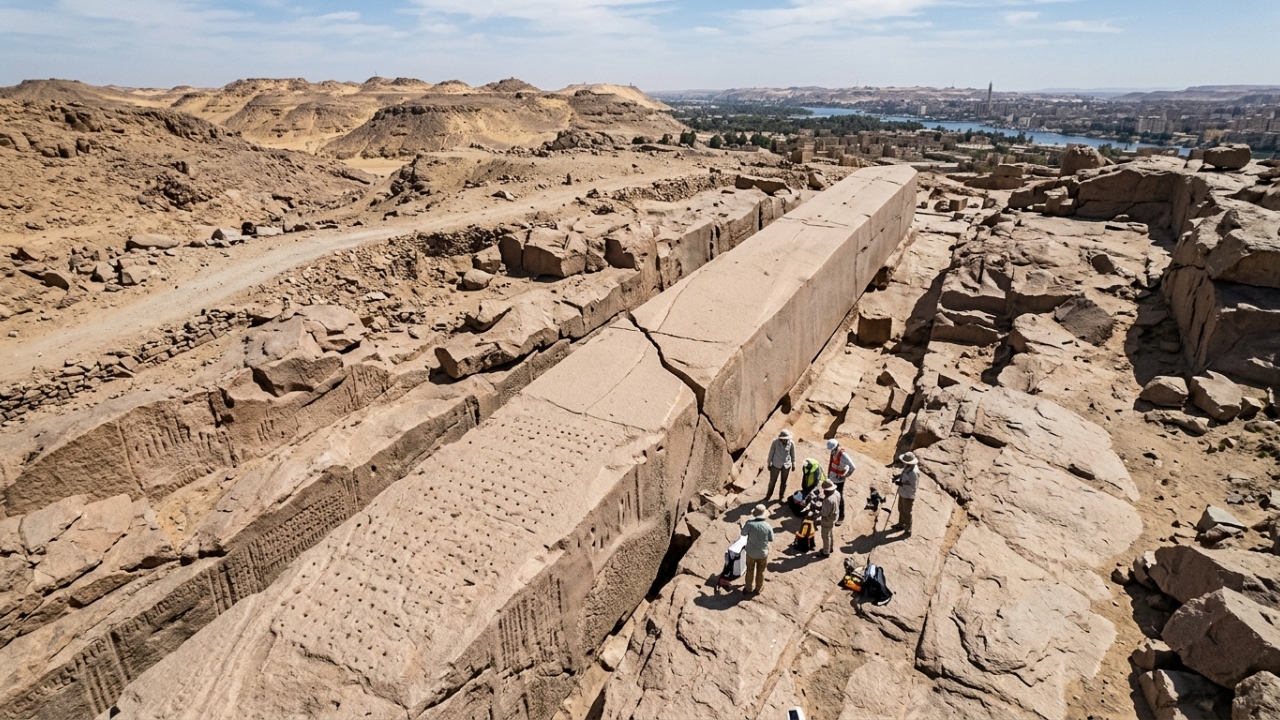 O obelisco gigante de 1.200 toneladas que nunca foi erguido revela a técnica secreta de corte por atrito que desafia as ferramentas modernas em 2026