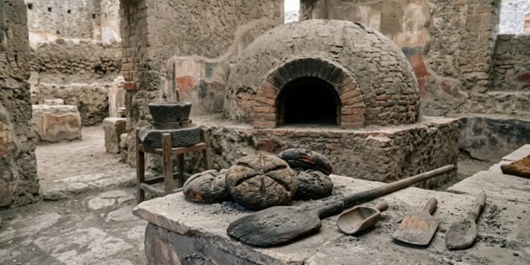 Arqueólogos localizam padaria intacta com cestos de pães carbonizados em cidade romana e revelam detalhes sobre a dieta da civilização há dois mil anos