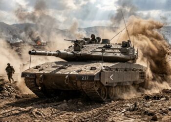 O tanque israelense que dispara mísseis pelo canhão e acerta alvos escondidos atrás de colinas a 8 km de distância