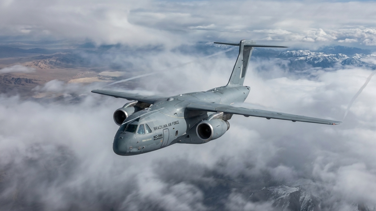 O cargueiro Embraer KC-390 Millennium com capacidade para 26 toneladas de carga redefine o transporte logístico militar com tecnologia de ponta fly-by-wire