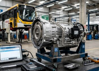 Transmissão automática de seis marchas com gerenciamento eletrônico de torque evita o desgaste prematuro do motor e reduz drasticamente o cansaço físico do motorista profissional