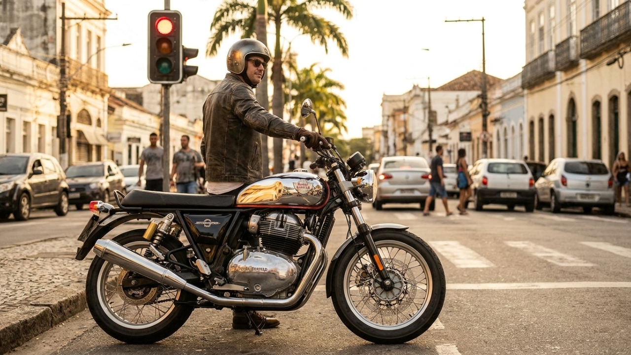 Inspirada nos anos 60, a clássica bicilíndrica de 47 cavalos entrega um ronco inconfundível e atrai condutores que recusam o excesso de eletrônica