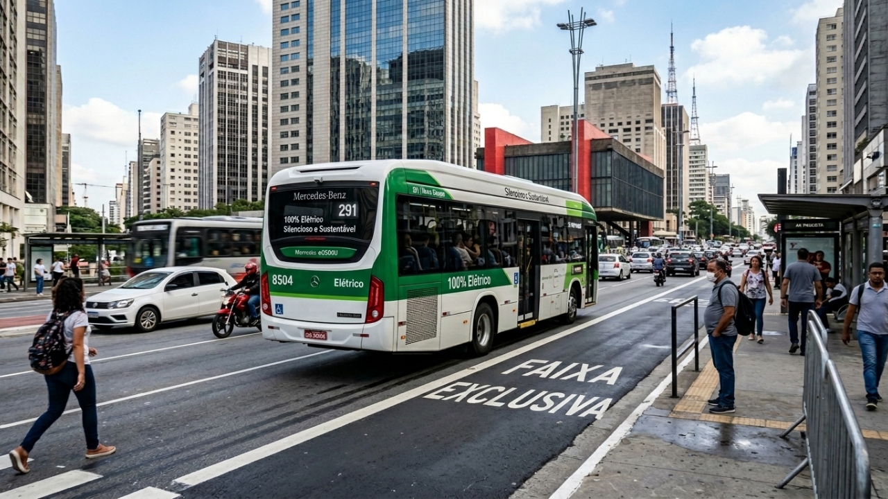 Bateria com capacidade de 525 quilowatts hora garante autonomia para rodar 400 quilômetros por dia com uma única recarga no novo chassi elétrico de 12 metros disponível no mercado
