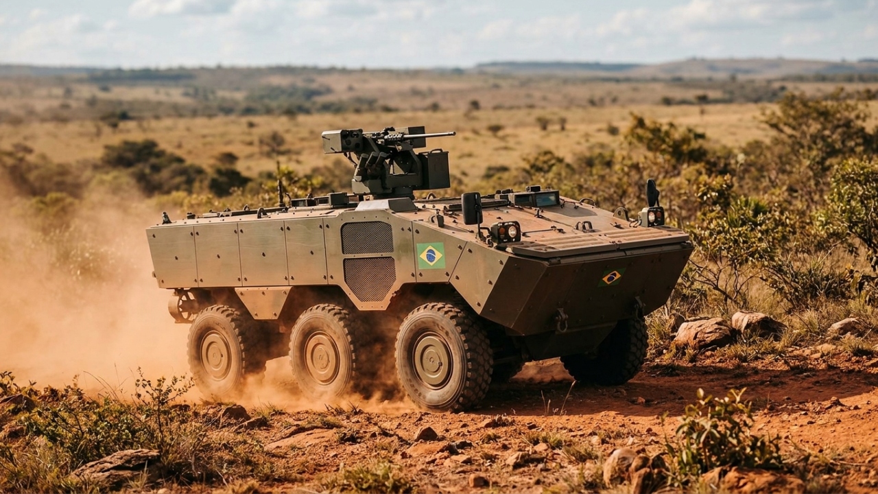 Com até 18 toneladas e blindagem modular, o veículo Guarani surge como um marco da engenharia militar nacional