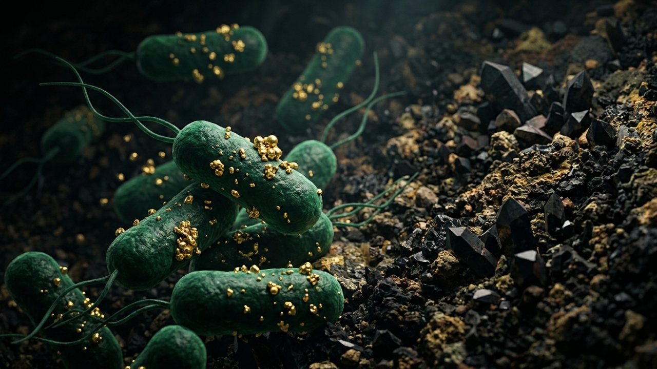 Além da mineração tradicional, esta bactéria microscópica excreta partículas de ouro puro, sendo uma descoberta revolucionária da microbiologia