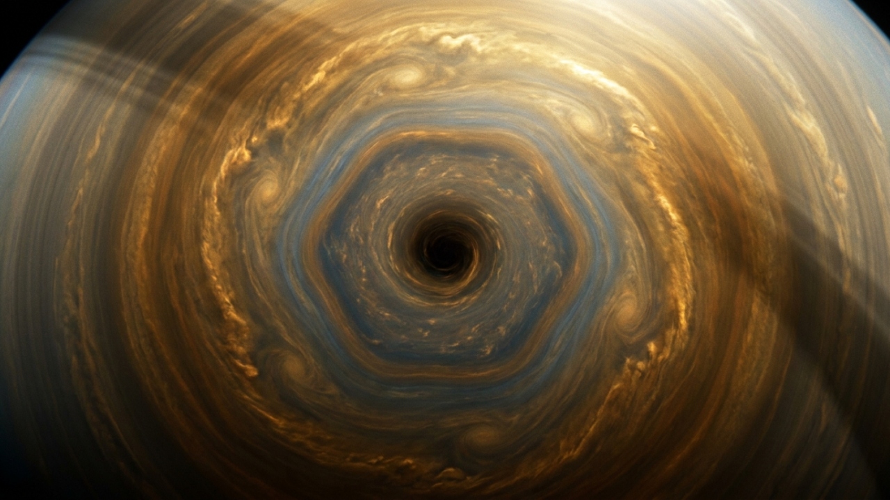 A tempestade perfeita: a inexplicável nuvem hexagonal gigante no polo norte de Saturno
