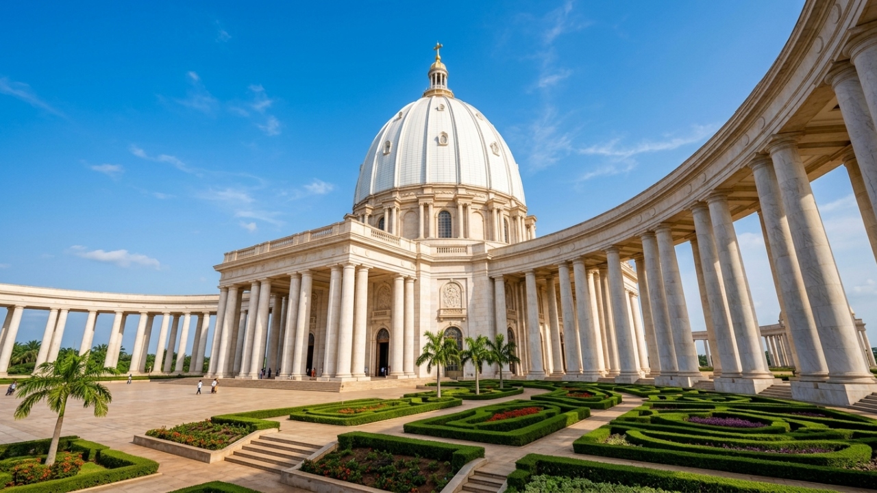 Maior do que a do Vaticano: a igreja monumental construída no meio da selva africana que custou 300 milhões de dólares e tem capacidade para 18 mil pessoas, mas atrai poucos fiéis