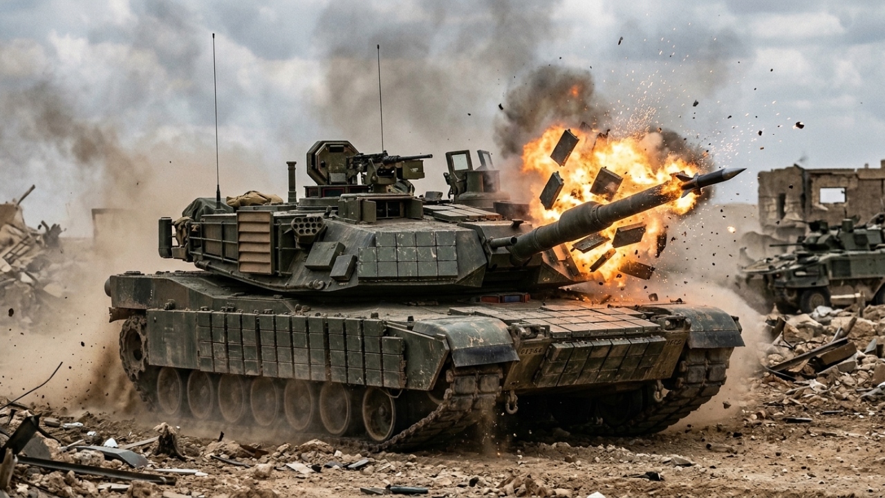 Os tijolinhos metálicos colados nos tanques modernos são explosivos que detonam de propósito para destruir o projétil inimigo antes que ele chegue perto do aço principal