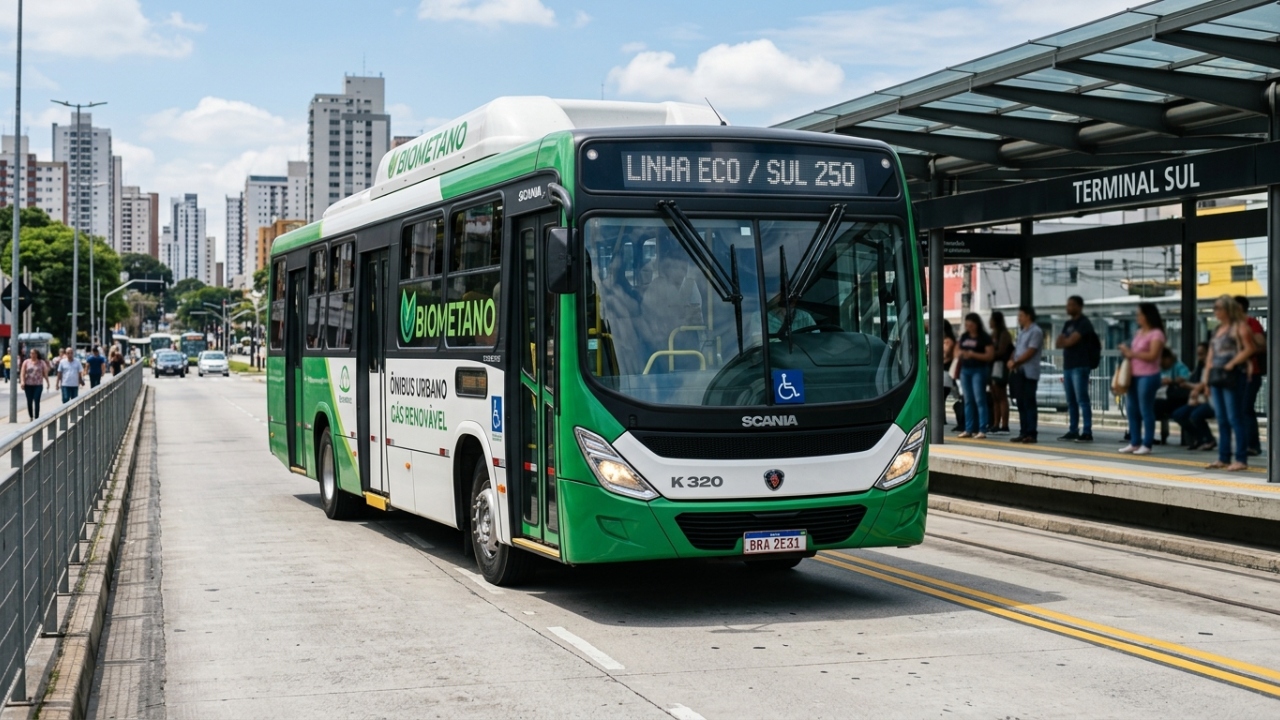 Movido a gás extraído de aterros sanitários, o gigante de 320 cavalos emite quase zero poluição e corta os custos operacionais das empresas