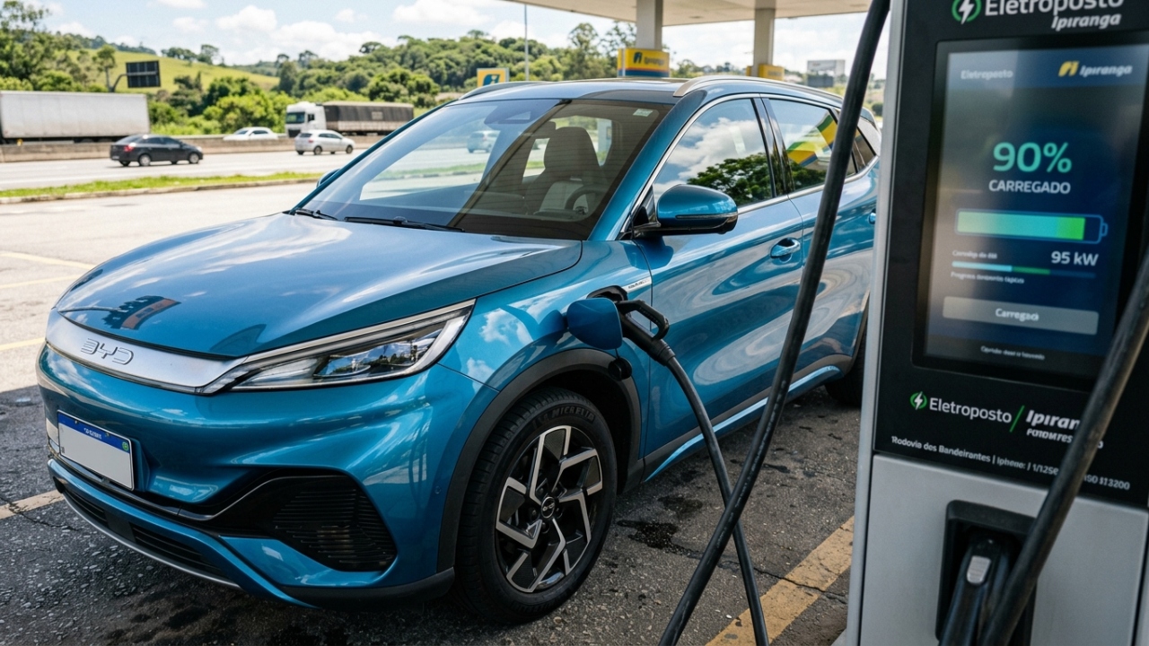 SUV elétrico de 204 cavalos atinge 480 quilômetros de autonomia e recarrega bateria em apenas 30 minutos para dominar rodovias neste ano de 2026