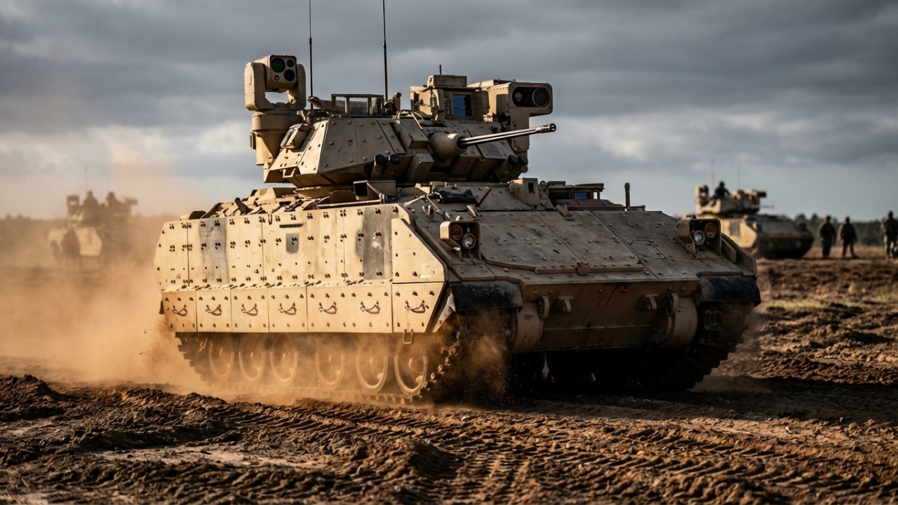 Com mísseis TOW e blindagem reforçada, o novo M2A4 Bradley de 36 toneladas é a máquina de infantaria mais versátil e testada em combate da atualidade