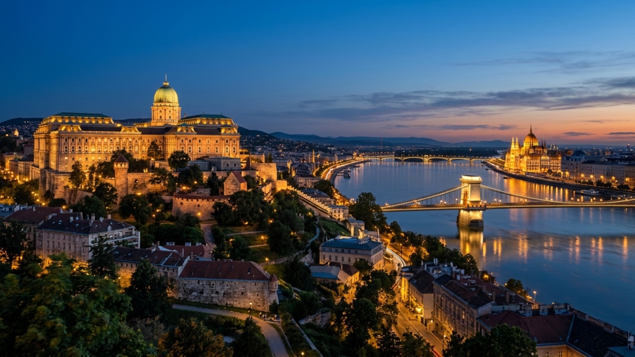 Com sua cúpula verde de 1749 e situado sobre a colina, o castelo barroco de Budapeste tornou-se o maior símbolo da história e da realeza húngara
