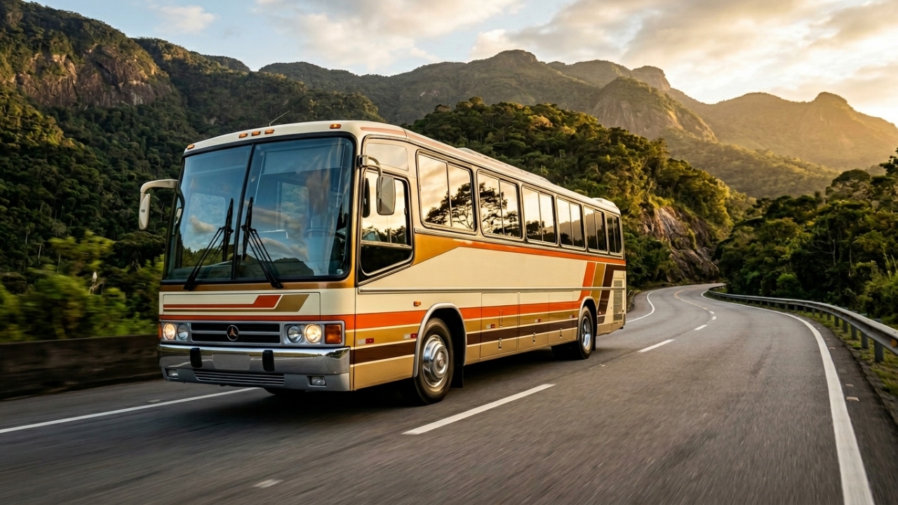 Resgatado da sucata, o lendário ônibus rodoviário dos anos 80 é restaurado com peças originais e fatura milhares de euros em viagens de turismo