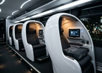 Com poltronas individuais que reclinam 140 graus em cabines privadas, o ônibus japonês Cocoon tornou-se o maior símbolo de luxo em viagens terrestres