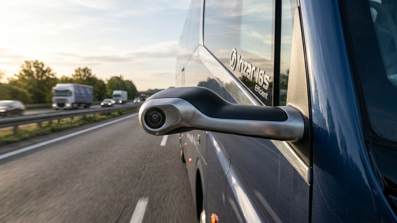 Sem espelhos retrovisores e com aerodinâmica de comboio de alta velocidade, o ónibus rodoviário europeu reduz o consumo de combustível em 13%