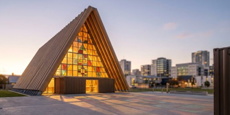 Você já imaginou uma catedral feita de papelão que resiste a terremotos melhor do que um templo de pedra?