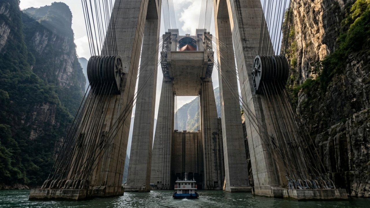 Com um desnível de 199 metros e três estágios, o elevador de Gupitan tornou-se a maior e mais complexa obra de engenharia hidráulica de toda a China