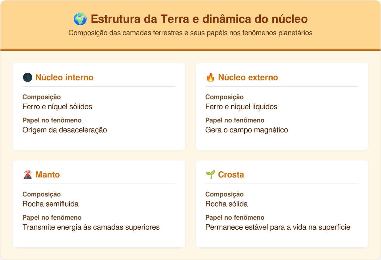 Cientistas confirmam que o núcleo da Terra parou de girar e inverteu sua direção