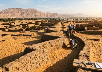 Arqueólogos descobrem cidade egípcia de 3.000 anos enterrada sob a areia que preserva padarias e bairros inteiros da era de ouro dos faraós em Luxor