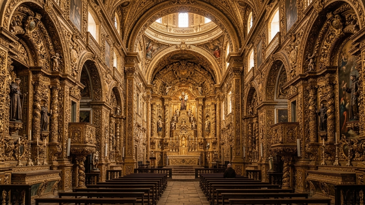 Com entalhes de ouro e arquitetura de 1608, o complexo religioso é um dos registros mais antigos e preservados da história carioca