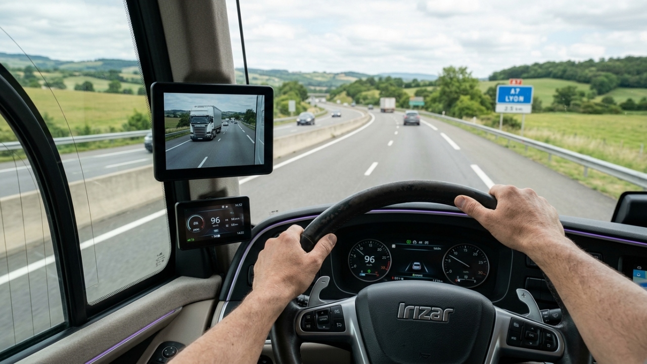 Sem espelhos retrovisores e com aerodinâmica de comboio de alta velocidade, o ónibus rodoviário europeu reduz o consumo de combustível em 13%