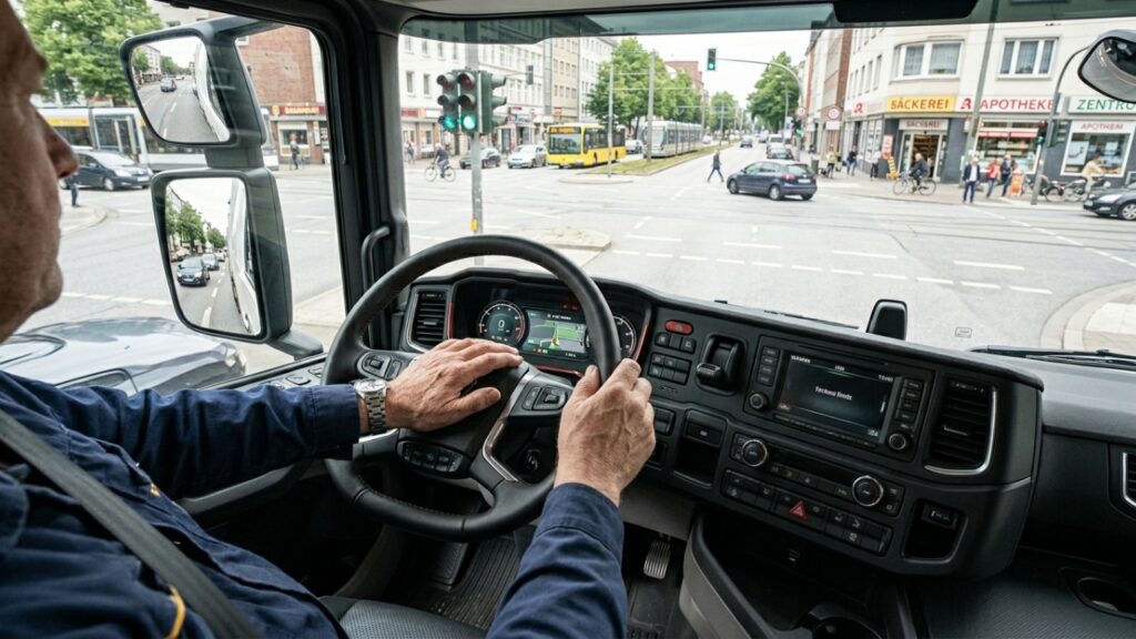 Transmissão automática de seis marchas com gerenciamento eletrônico de torque evita o desgaste prematuro do motor e reduz drasticamente o cansaço físico do motorista profissional