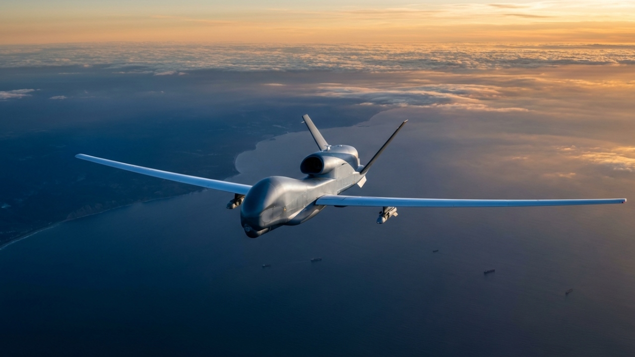 O drone gigante de 14 toneladas possui asas de avião comercial e consegue vigiar continentes inteiros voando sozinho por 32 horas seguidas