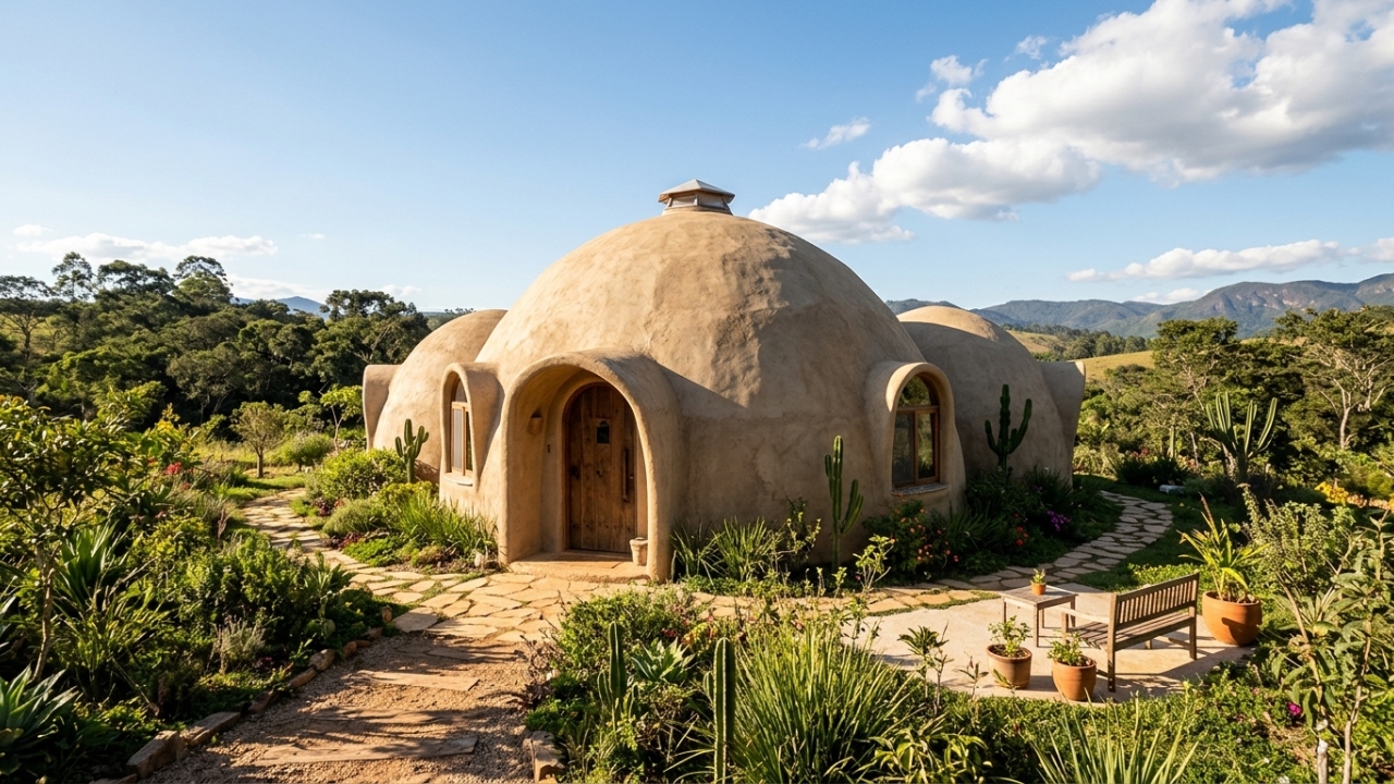 Com sacos de terra local e arame farpado em formato de cúpula, a técnica de superadobe virou a maior solução antissísmica e de baixo custo