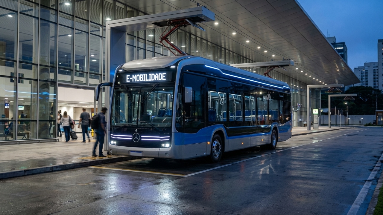 Com autonomia de 500 km e recarga ultrarrápida de 15 minutos, o novo ônibus elétrico brasileiro reduz o custo operacional em 70% e começa a aposentar o diesel