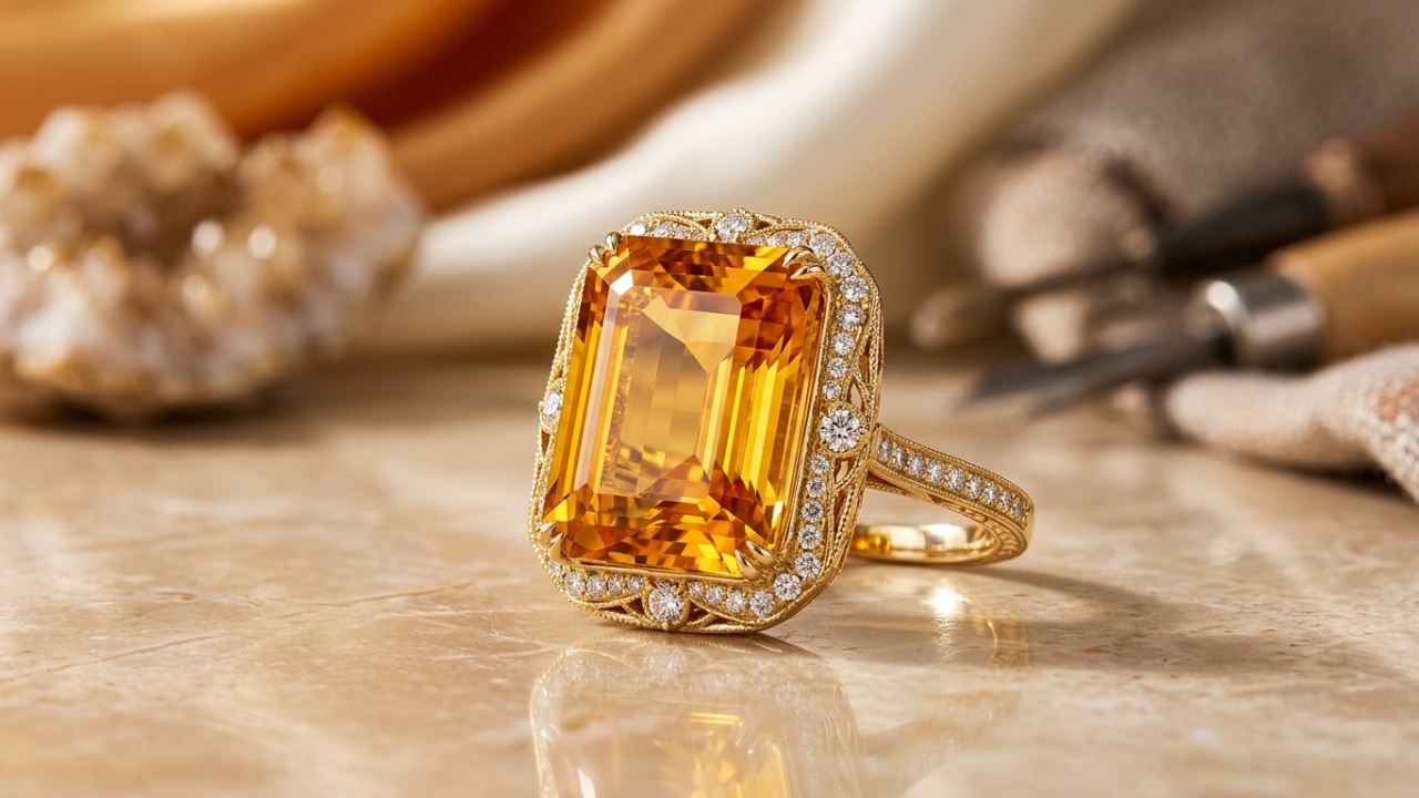 Além do brilho do ouro, este quartzo com tons de sol surge como a variedade mais desejada de sua espécie, sendo a joia da prosperidade