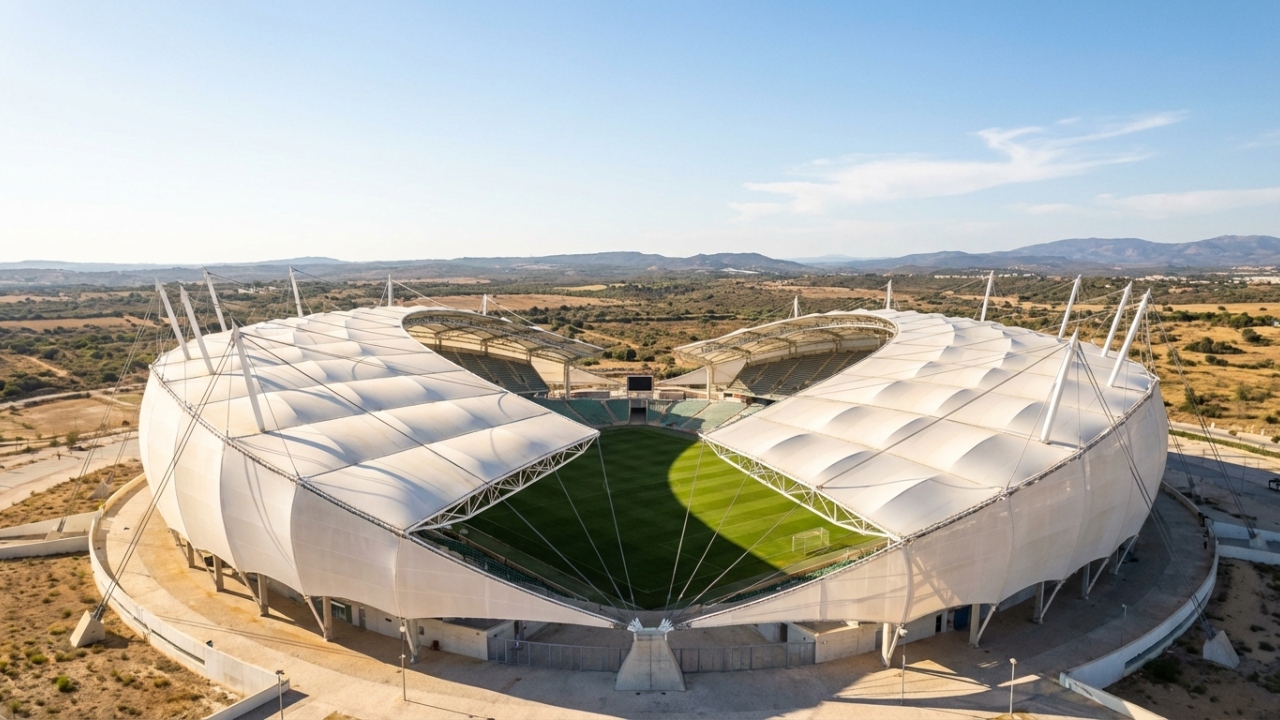 Com 30.002 assentos e uma cobertura translúcida inovadora, a arena portuguesa surge como um marco da arquitetura para o Euro 2004