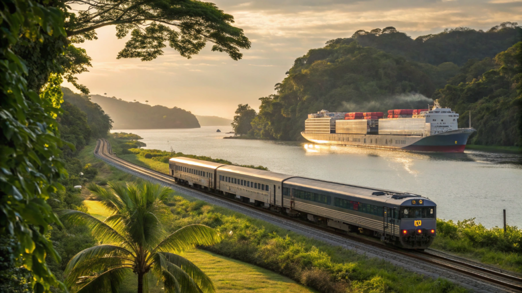 Este trem sai do Atlântico e chega ao Pacífico em 60 minutos existe desde 1855 e ainda funciona todos os dias