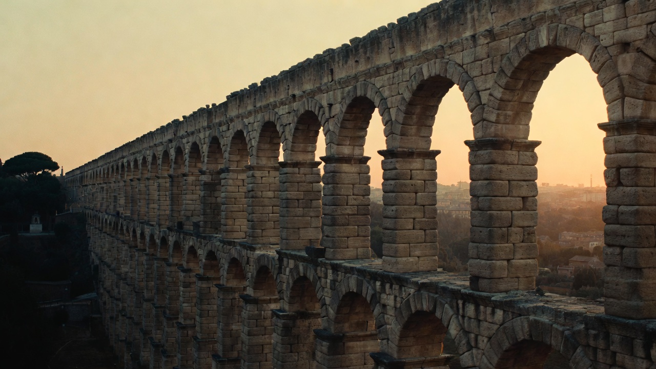 Transportando 190 milhões de litros de água, o aqueduto de pedra que utiliza apenas a gravidade abastecia a cidade de Roma há dois mil anos