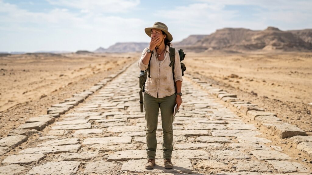 Cientistas descobrem estrada pavimentada de cinco mil anos no deserto do Egito que era utilizada para transportar blocos gigantes de granito destinados à construção de monumentos reais