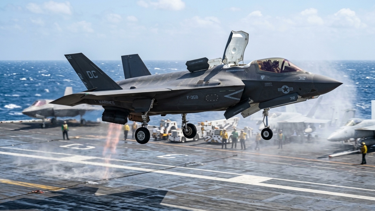 O caça de 20 toneladas que para no ar e pousa em qualquer navio sem precisar de pista nenhuma