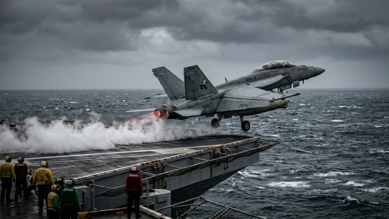 O caça naval que decola de porta-aviões em questão de segundos e consegue destruir jatos inimigos no ar antes de bombardear alvos terrestres na mesma missão