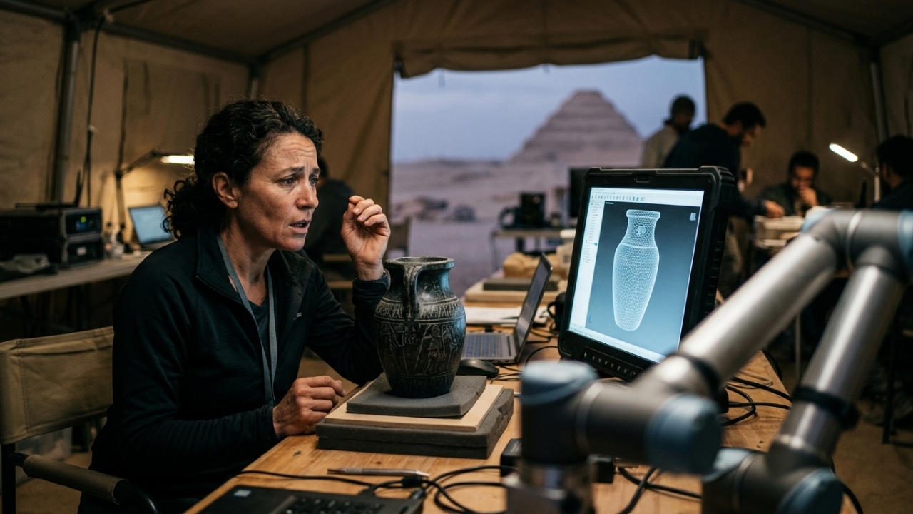 Quase 30 mil vasos de cristal polidos com tecnologia desconhecida foram encontrados em uma câmara de 40 metros de profundidade sob a pirâmide de Sacará