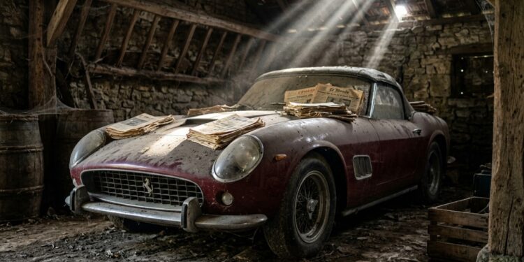 Esquecidos em um castelo na França por mais de 50 anos, 60 carros clássicos raros avaliados em 15 milhões de euros foram encontrados cobertos por jornais antigos e poeira